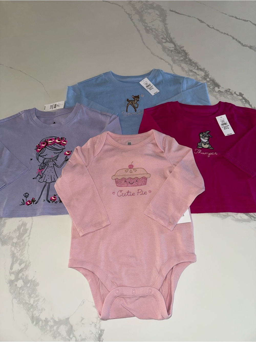Baby GAP Girl Long Sleeve Shirts & Onesie Bodysuit Size 12-18M